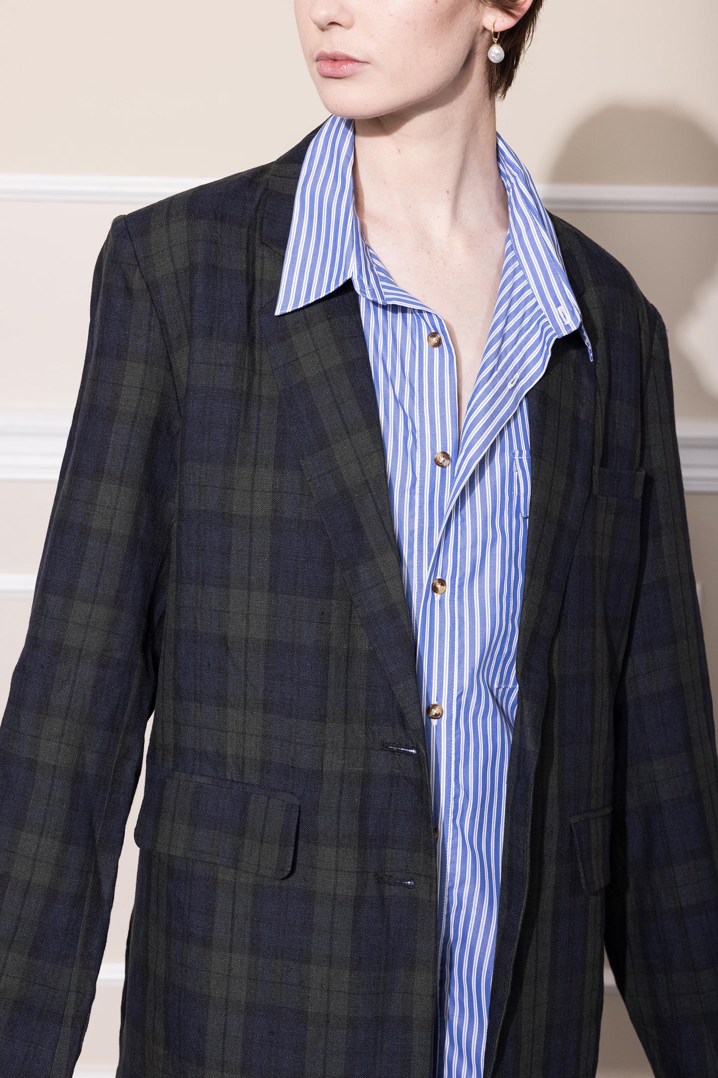 PLANETARY BLAZER NAVY PLAID