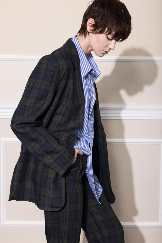 PLANETARY BLAZER NAVY PLAID