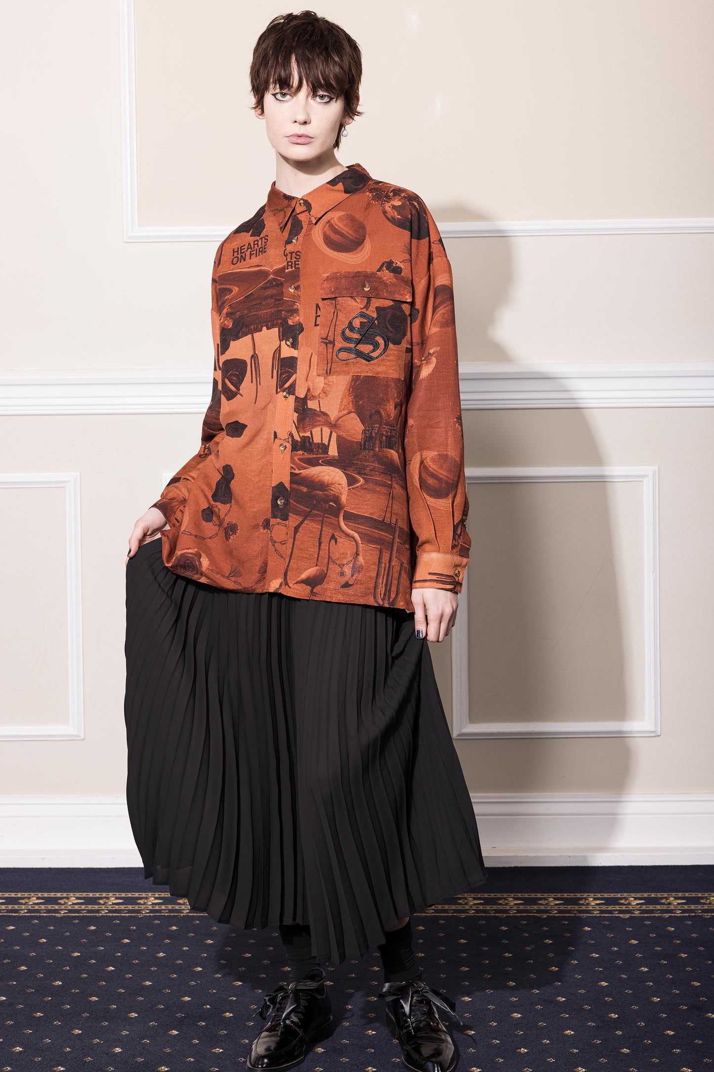 OASIS SHIRT - REDWOOD PRINT