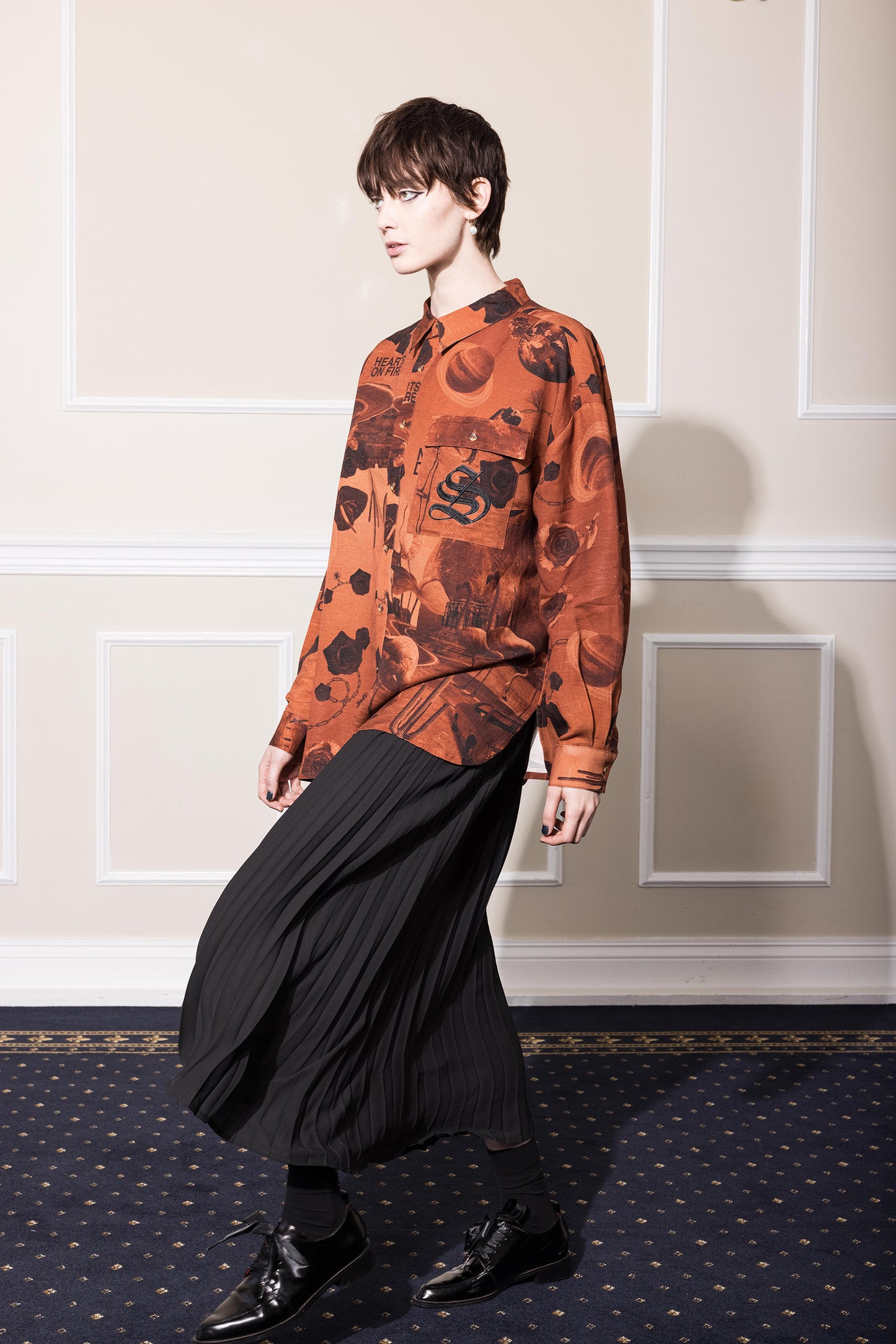 OASIS SHIRT - REDWOOD PRINT