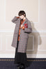 UFO WOOL COAT - GREY RED CHECK