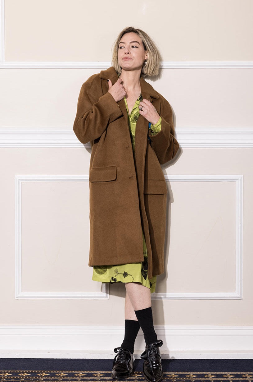 UFO WOOL COAT - TAN