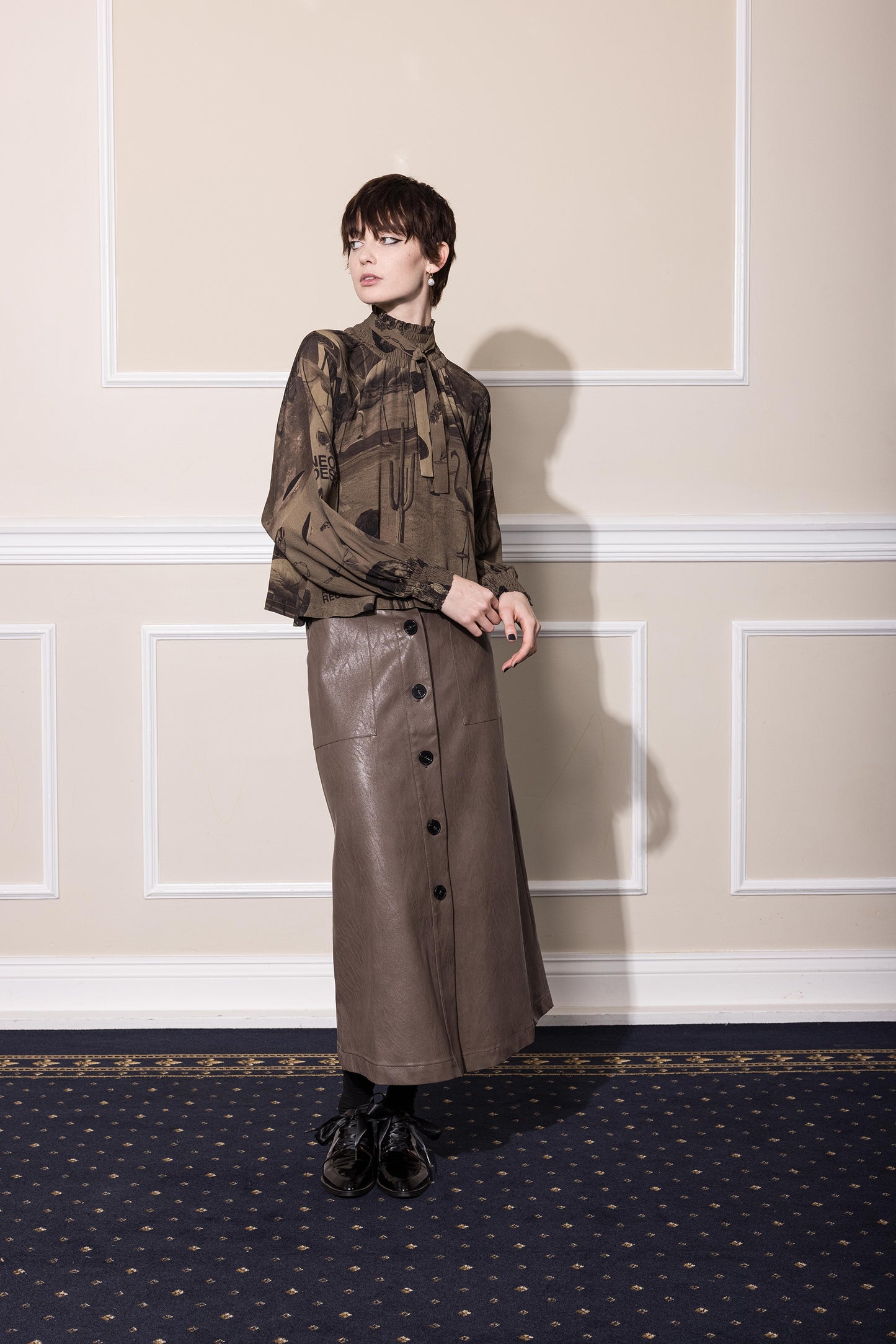 DESERT LEISURE SHIFT - CHOCOLATE PRINT