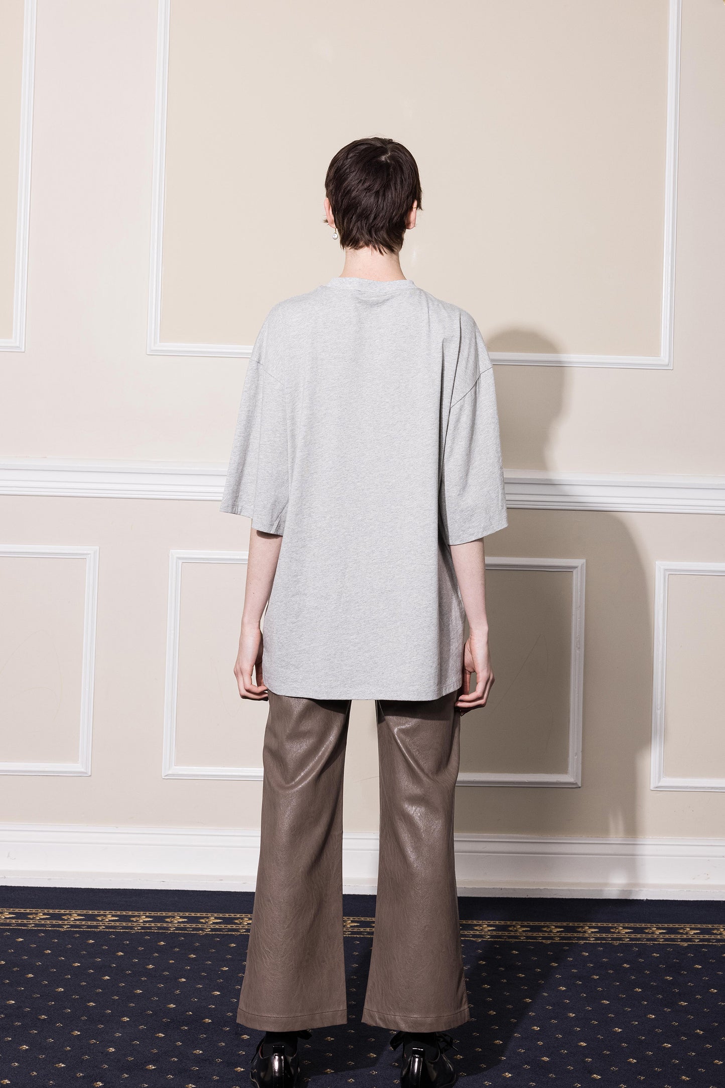 UNISEX BASKETBALL TEE GRAY MARL