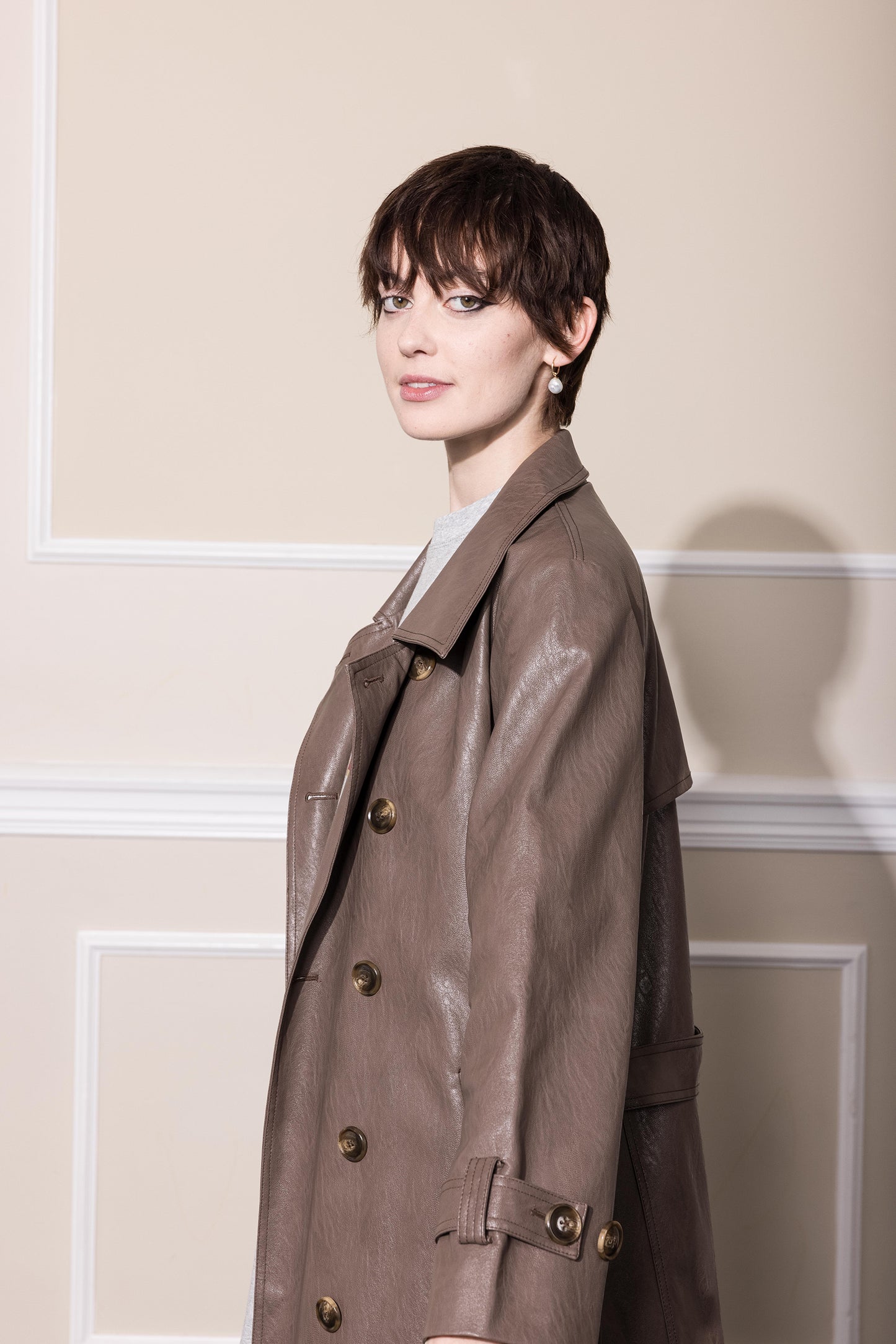 HIGHWAY TRENCH COFFEE VEGAN LEATHER