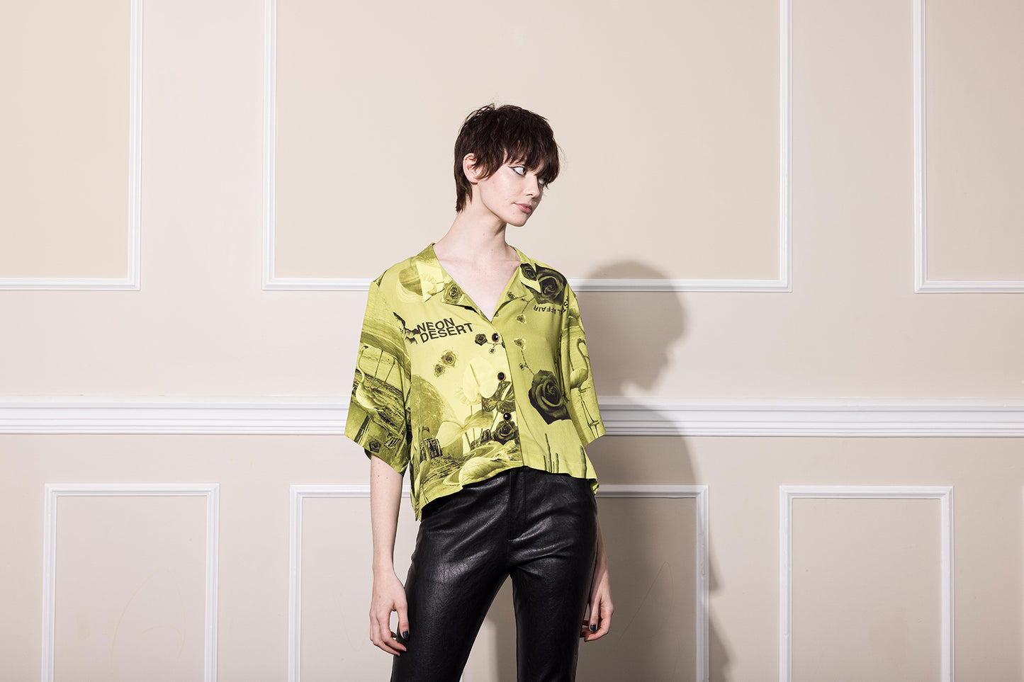 NEON DESERT BLOUSE - NEON PRINT