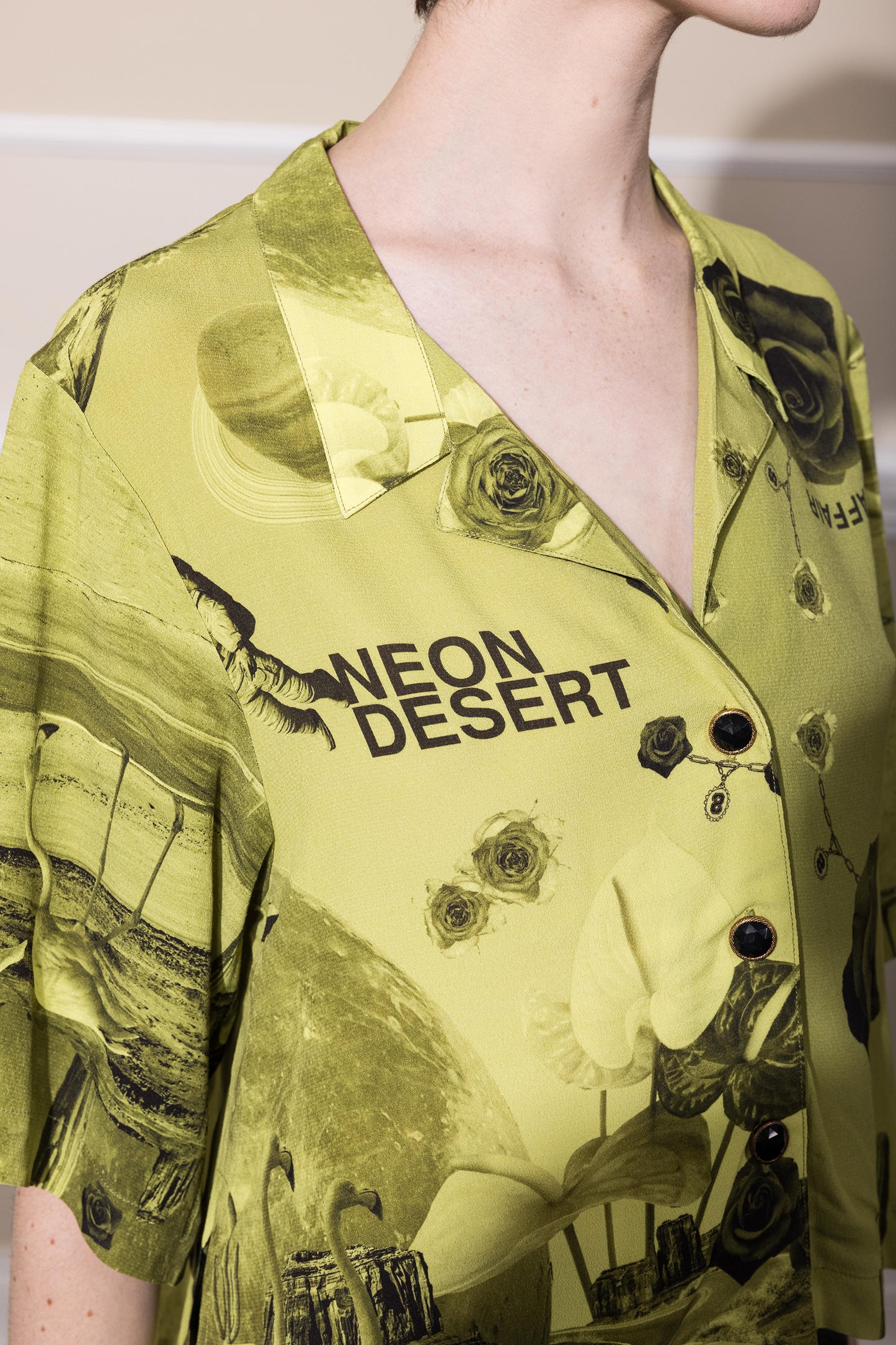 NEON DESERT BLOUSE - NEON PRINT