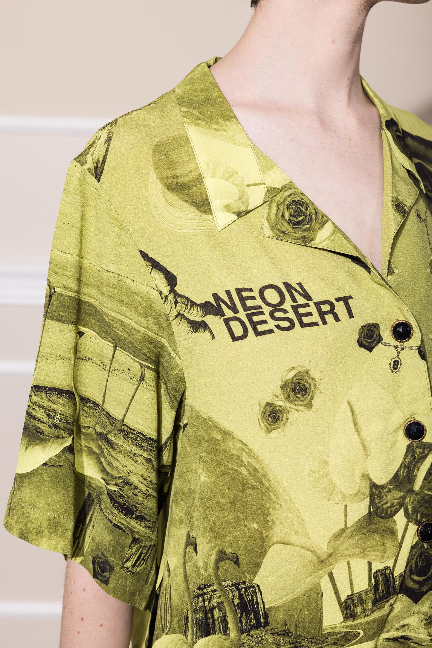 NEON DESERT BLOUSE - NEON PRINT