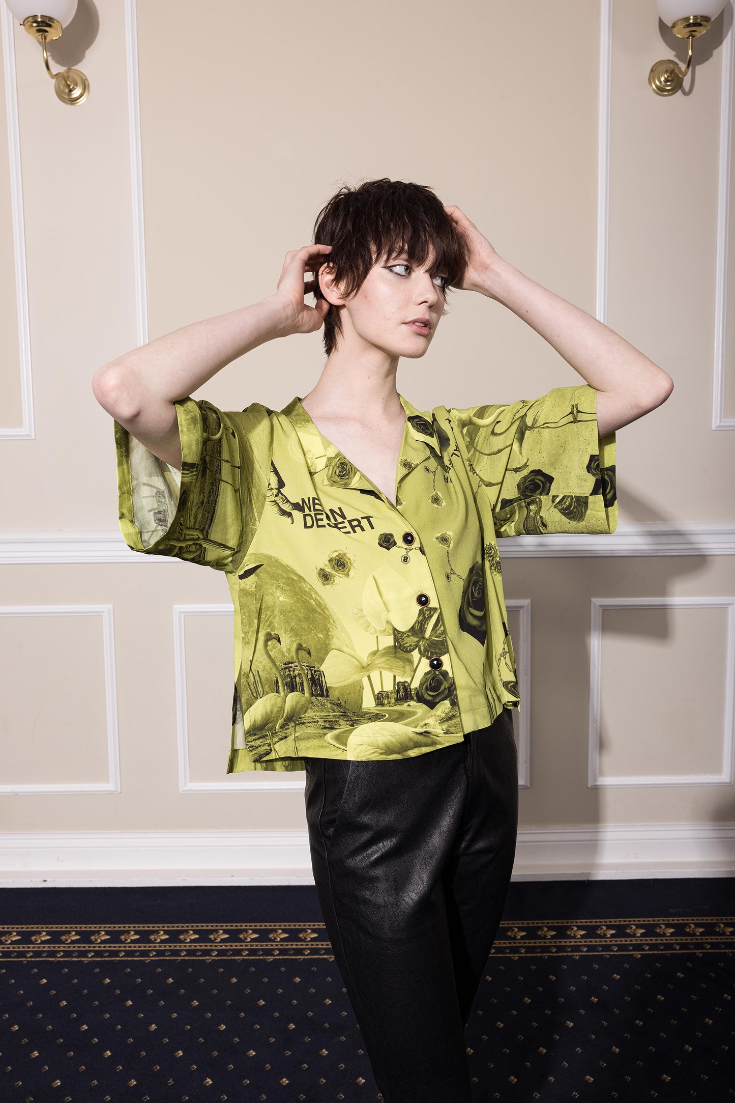 NEON DESERT BLOUSE - NEON PRINT