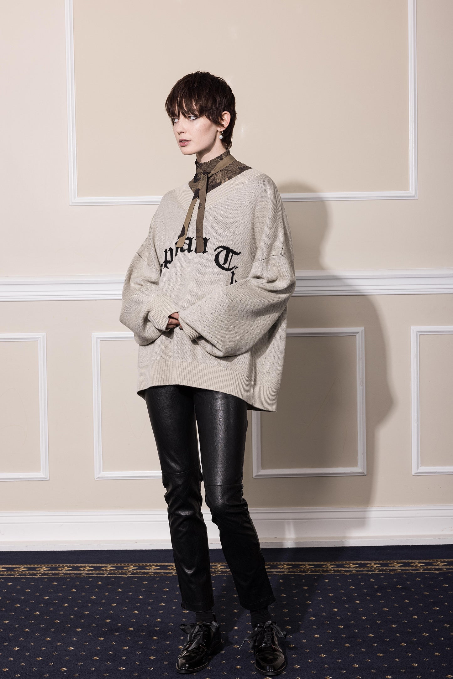 UTOPIAN TIDE JUMPER - BONE MERINO