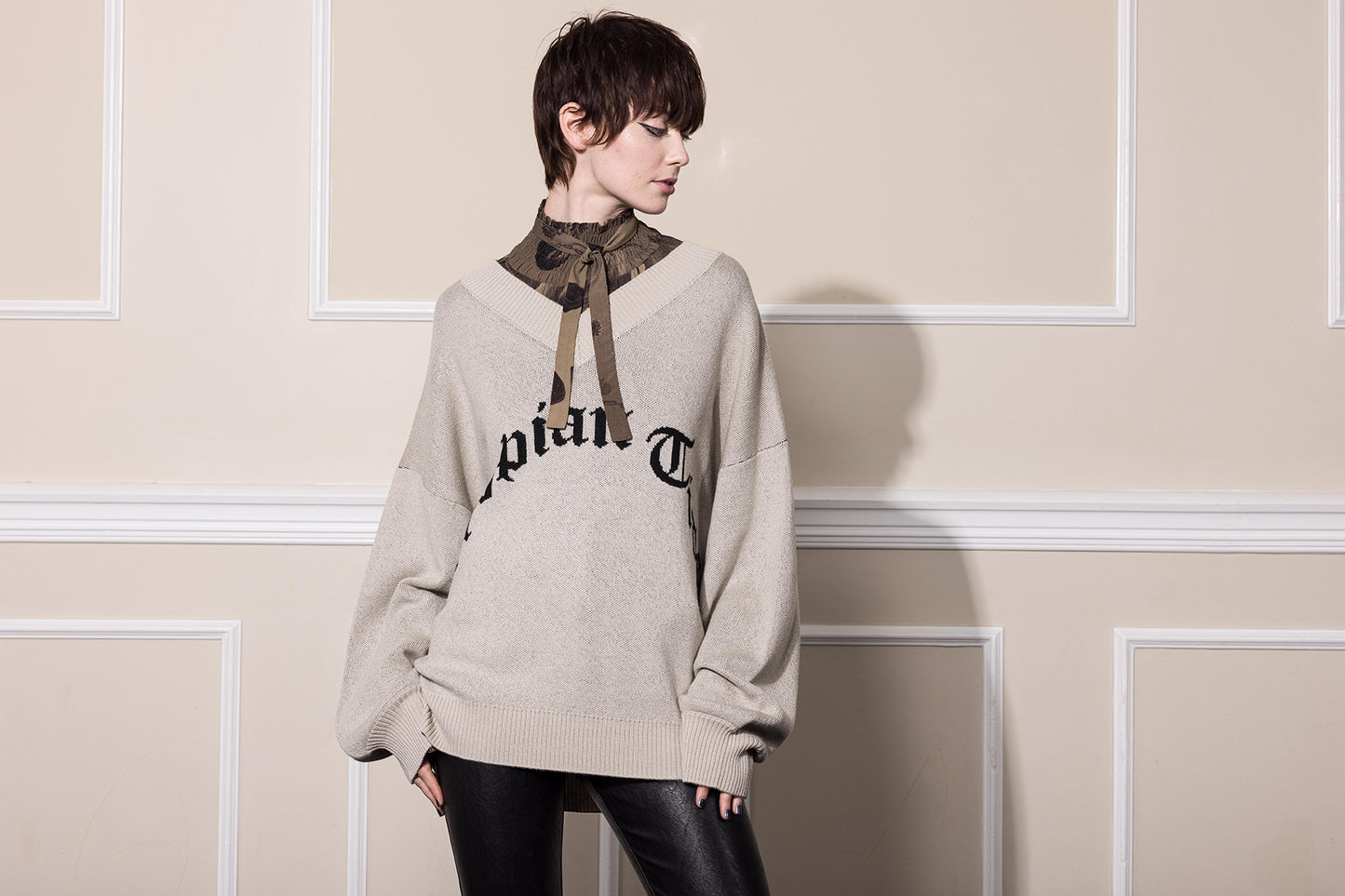 UTOPIAN TIDE JUMPER - BONE MERINO