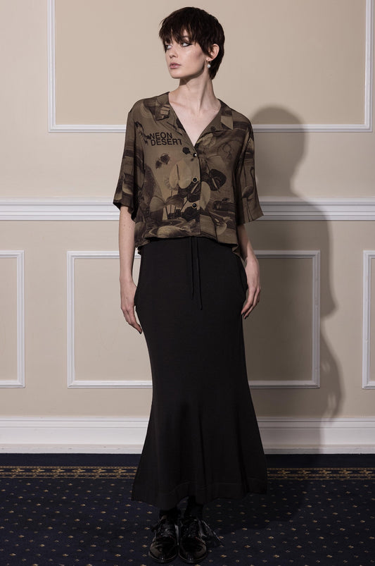 NEON DESERT BLOUSE - CHOCOLATE