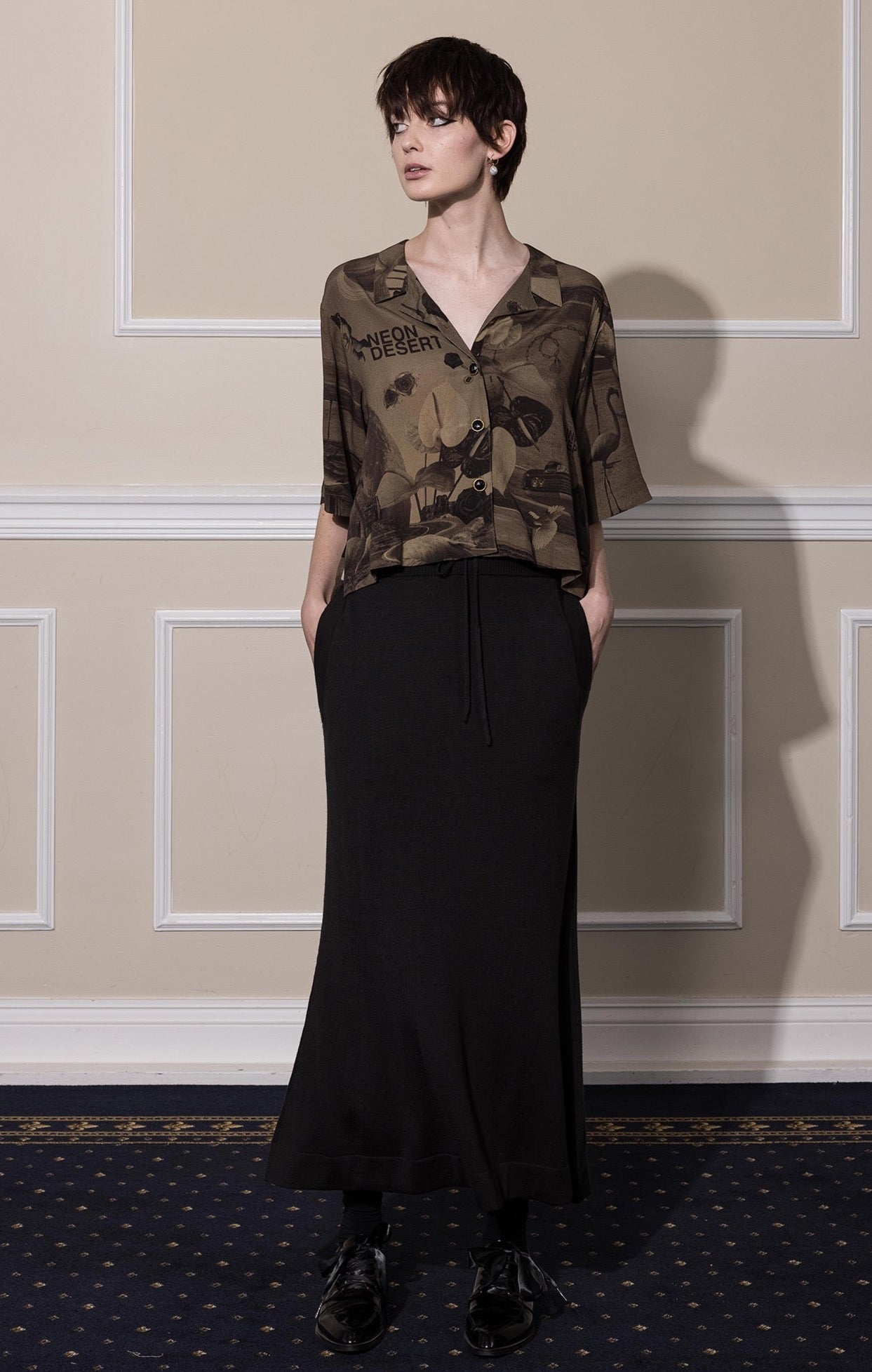 NEON DESERT BLOUSE - CHOCOLATE