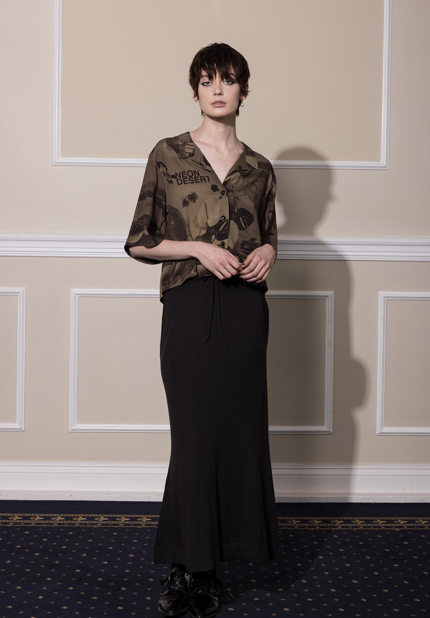 NEON DESERT BLOUSE - CHOCOLATE