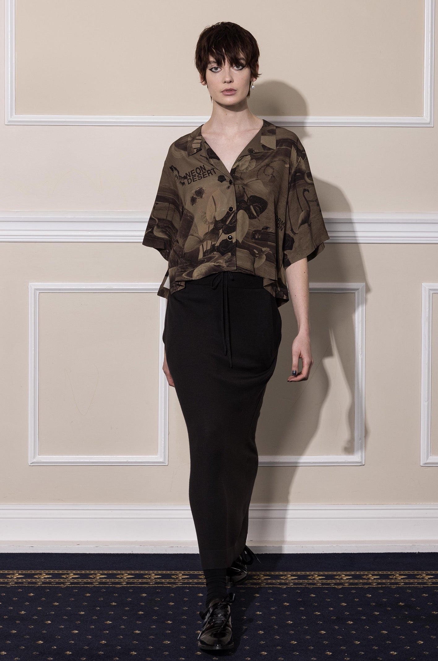 NEON DESERT BLOUSE - CHOCOLATE