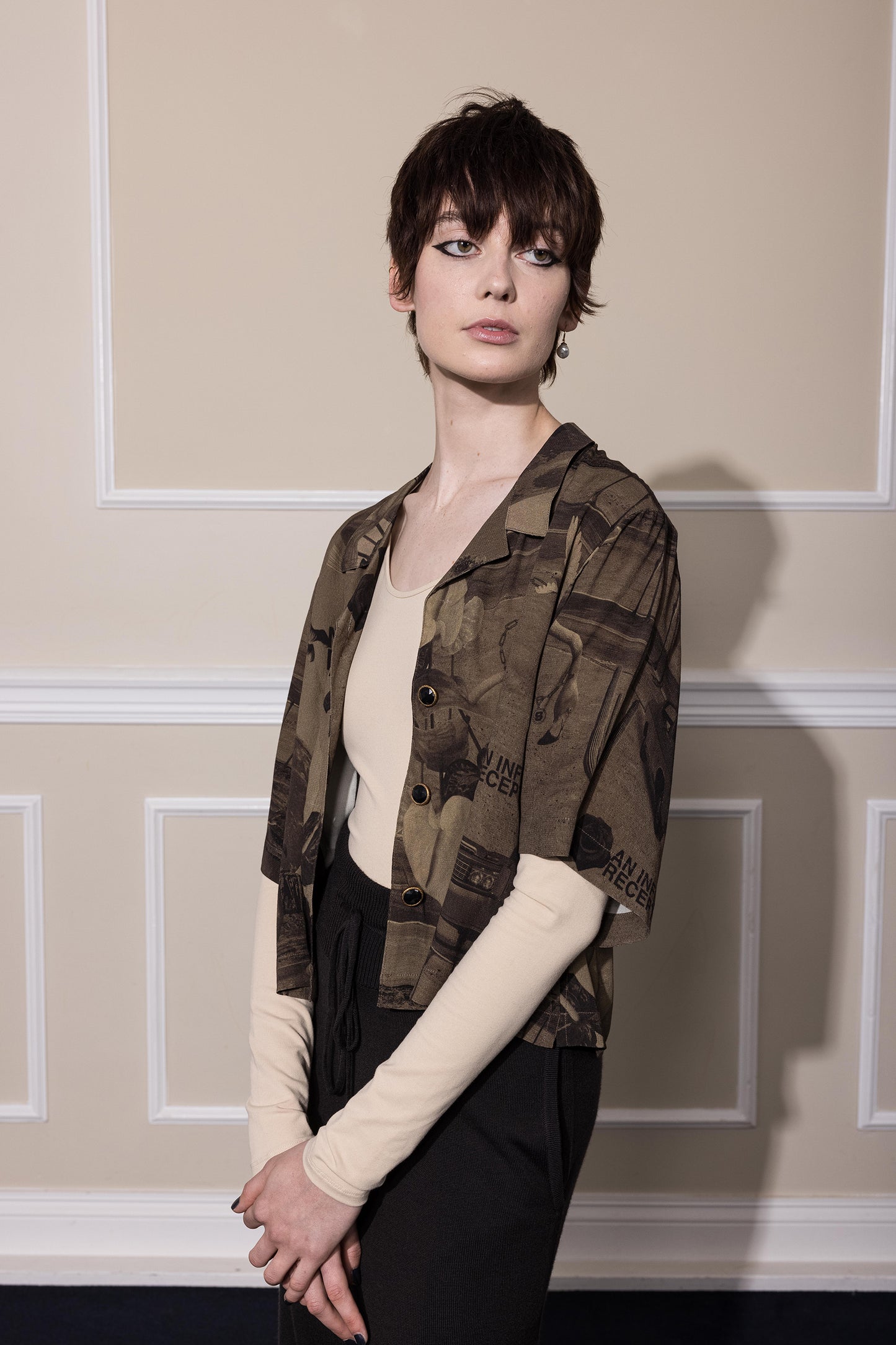 NEON DESERT BLOUSE - CHOCOLATE