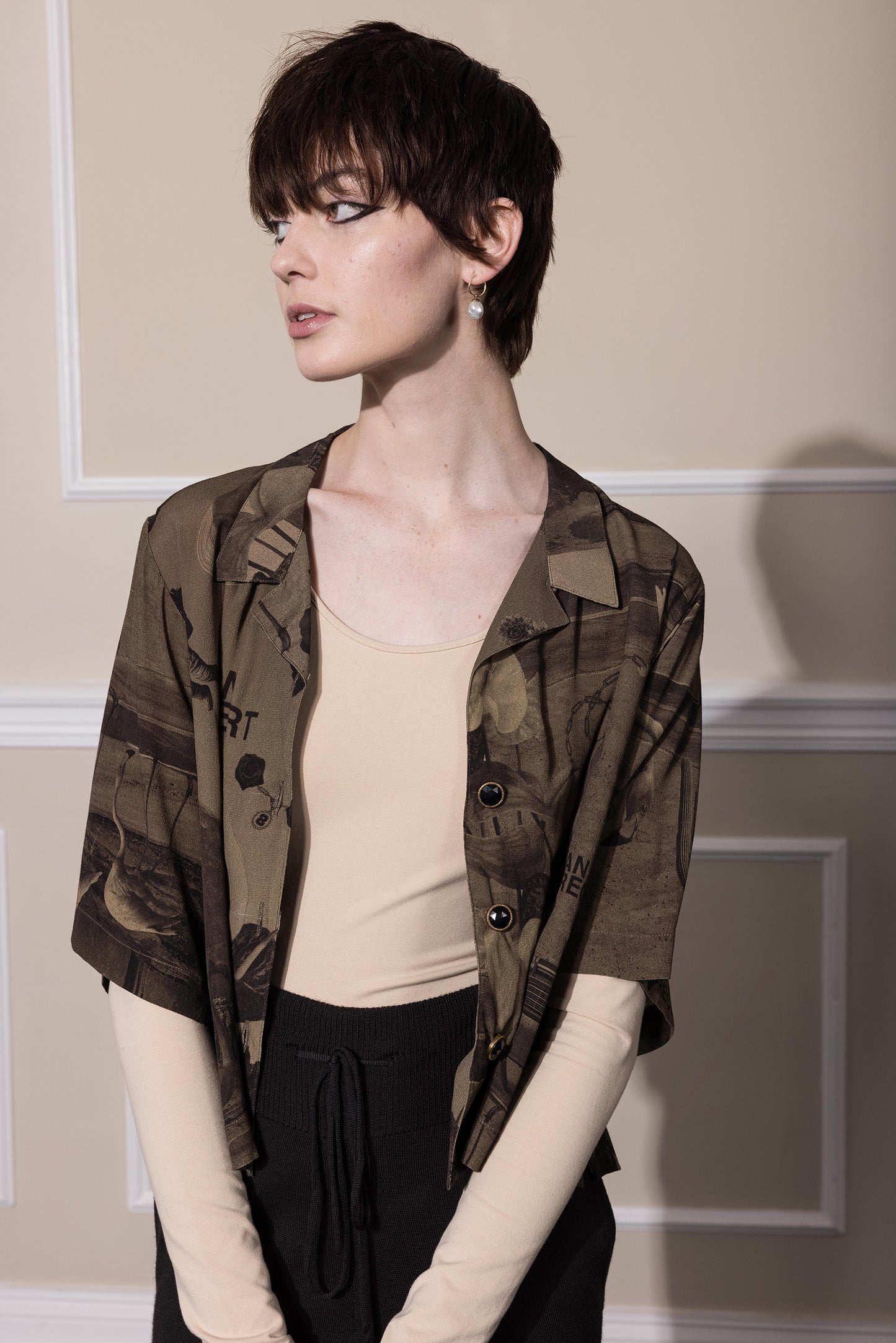 NEON DESERT BLOUSE - CHOCOLATE