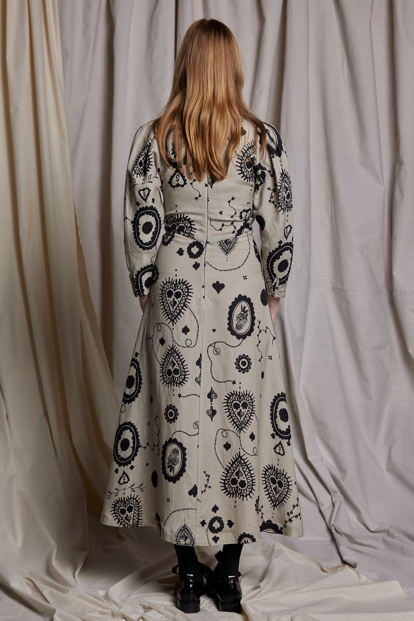 FLORENCE DRESS - STONE CAMEO PRINT