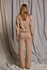 LOUNGE VNECK SWEATER - BEIGE CASHMERE WOOL