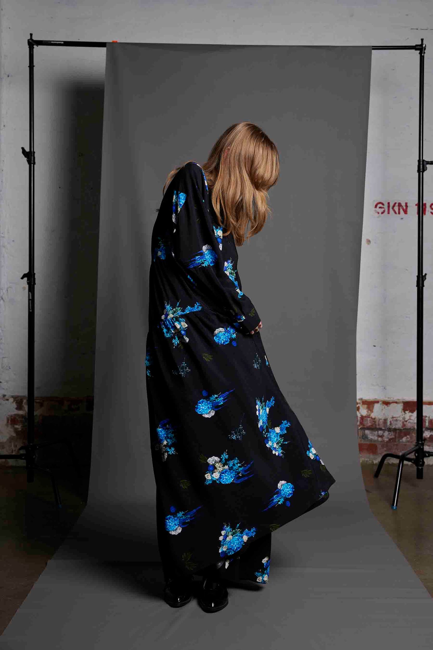 LOVE LIES BLEEDING DRESS - ELECTRIC BLUE PRINT