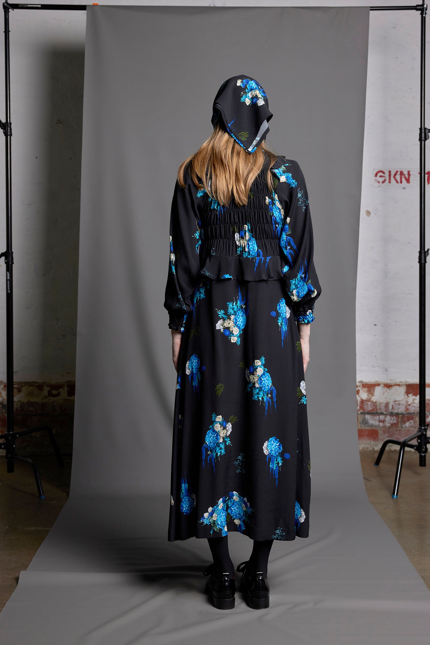 FEMME FATALE DRESS - ELECTRIC BLUE PRINT