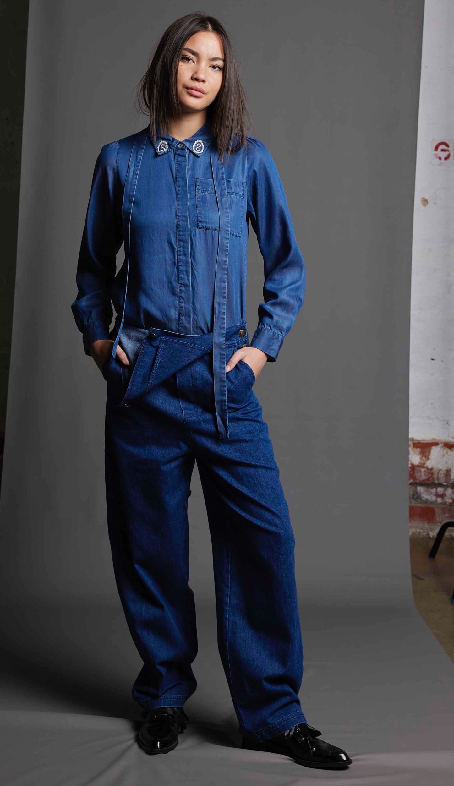 VIOLET BLOUSE - CHAMBRAY DENIM