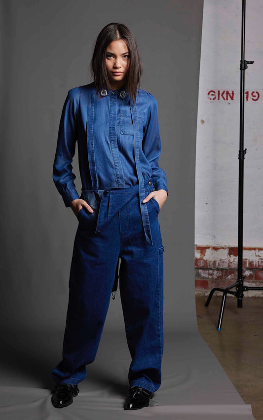 VIOLET BLOUSE - CHAMBRAY DENIM
