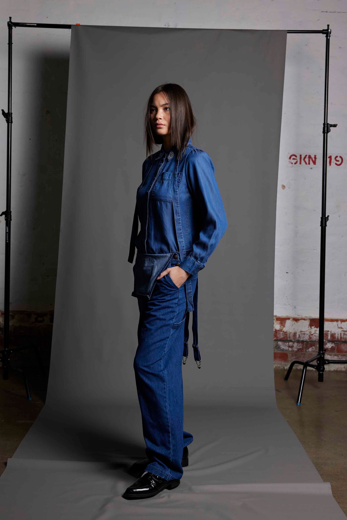 VIOLET BLOUSE - CHAMBRAY DENIM