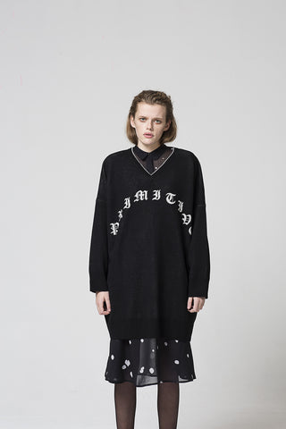 Primitive Jumper Dress, Black