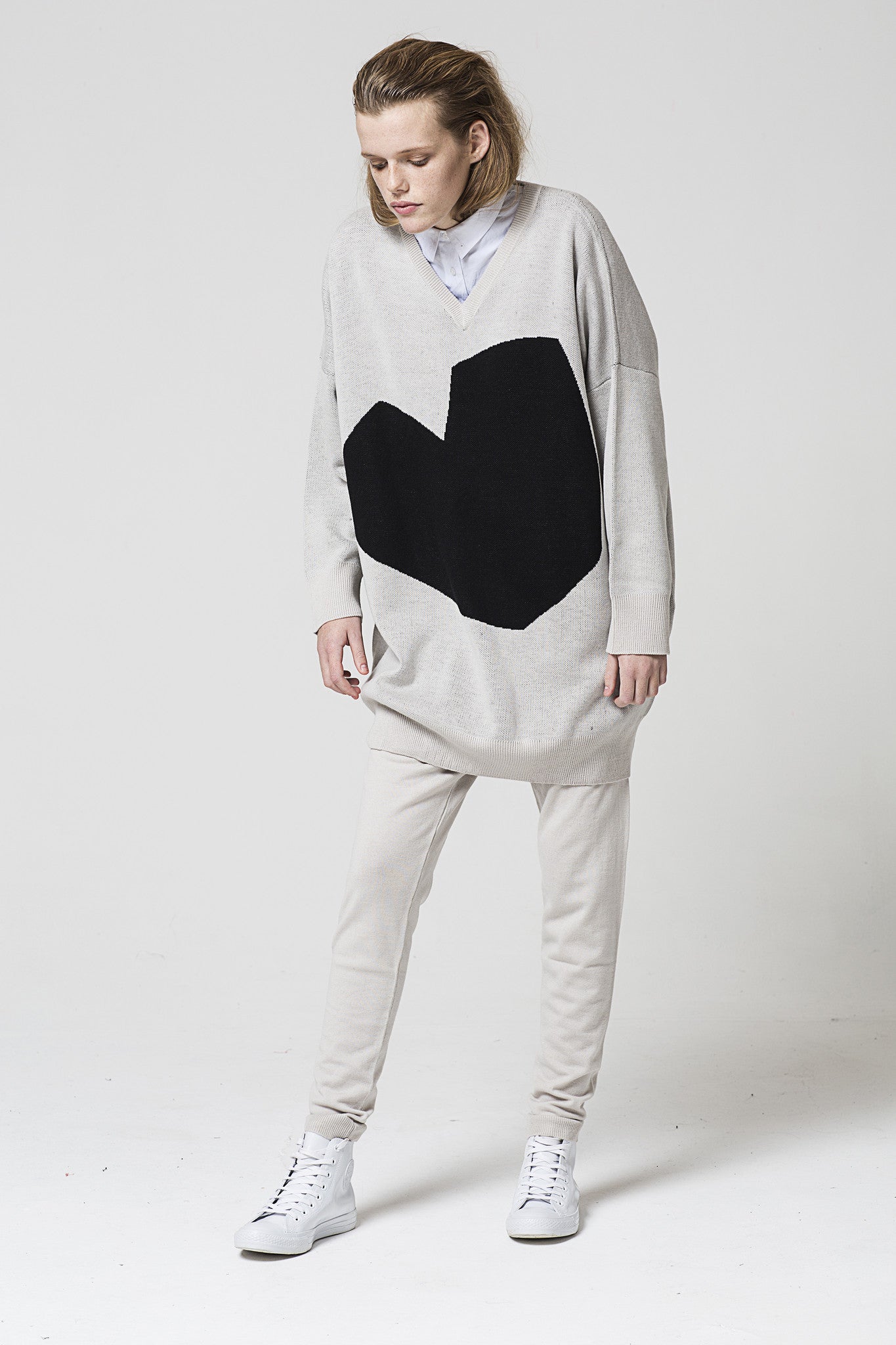 Primitive Jumper Dress, Oyster