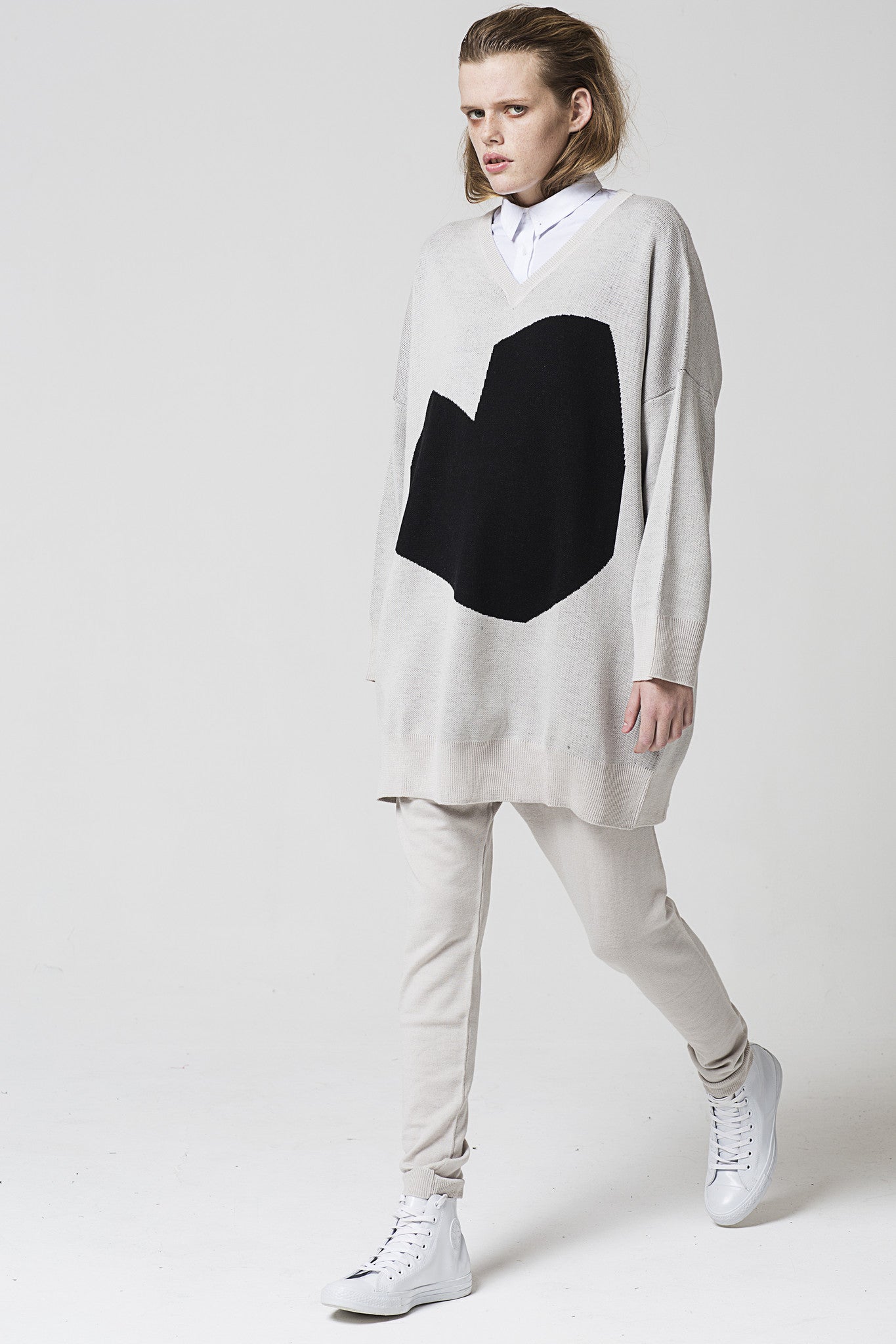 Primitive Jumper Dress, Oyster