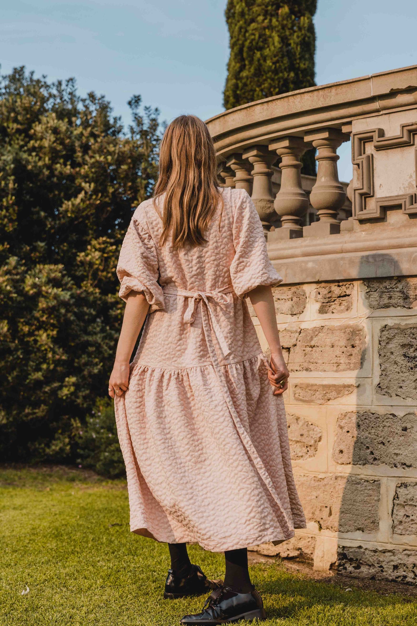 HEAVY HEARTS WRAP DRESS - PINK