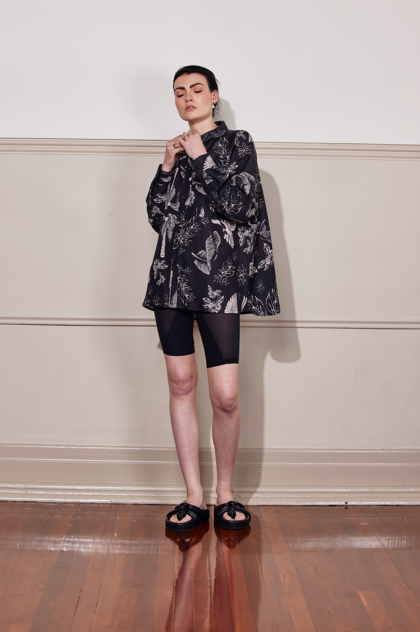 PALM PEOPLE SHIRT - BLACK ISLE PRINT