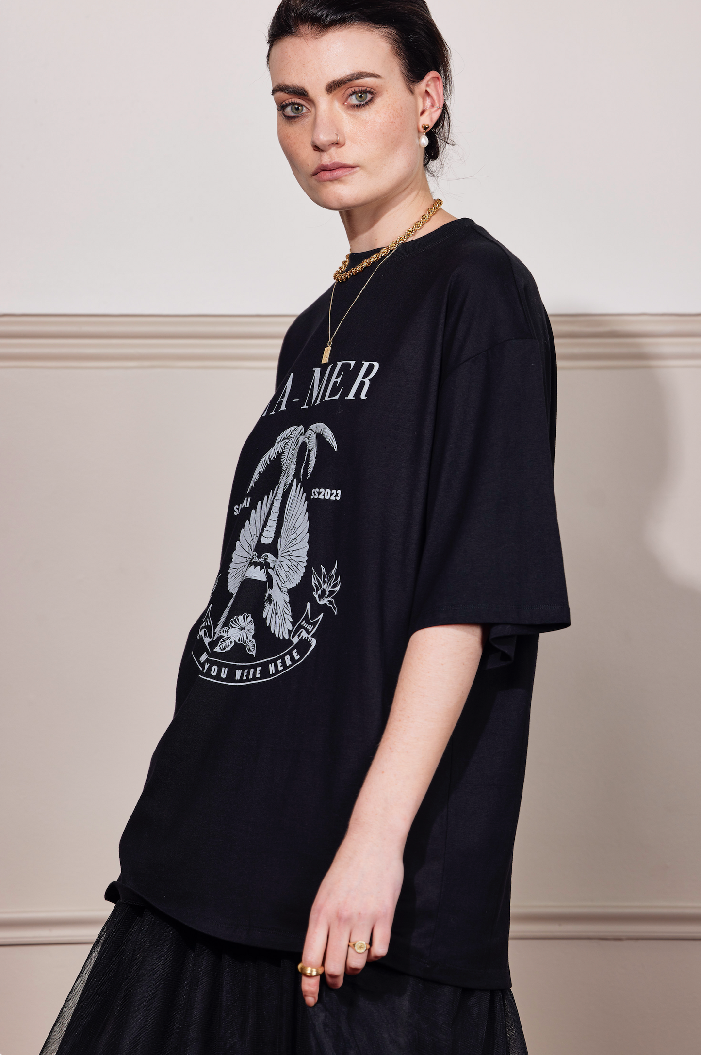 WISH U WERE HERE TEE - BLACK