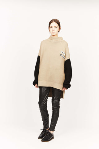 THE DISARRAY JUMPER, LINEN/BLACK