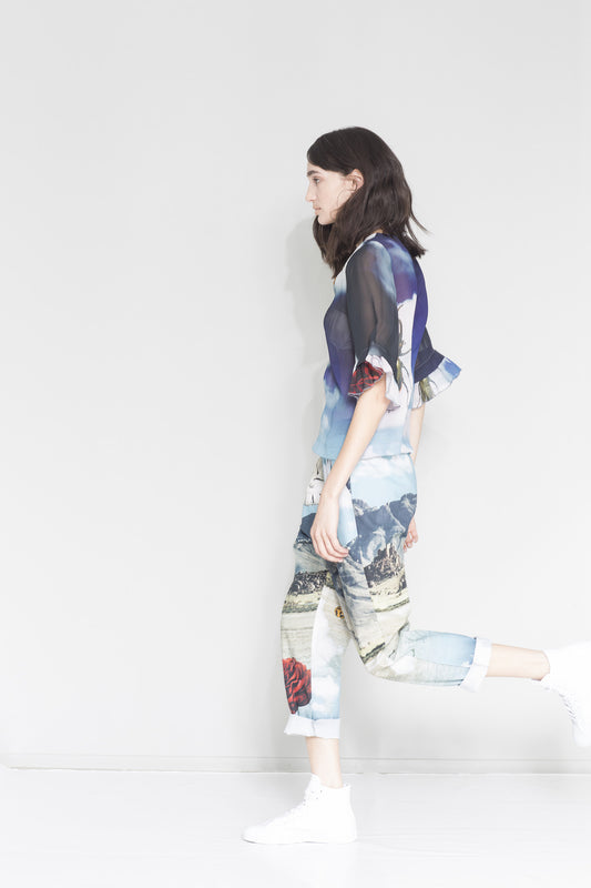 Worldly pant, print