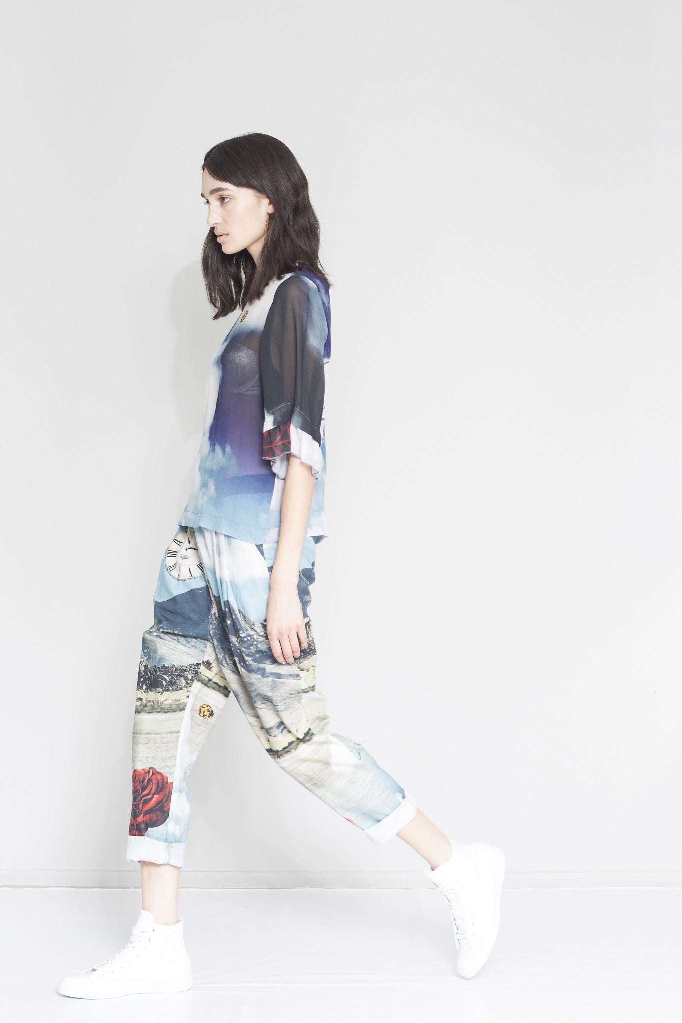 Worldly pant, print