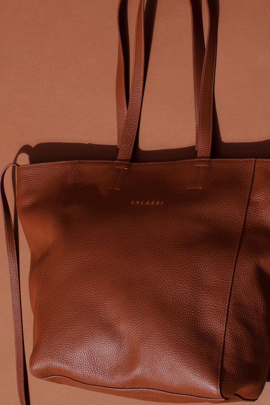 AW2020 DISRUPTION TOTE - TAN LEATHER