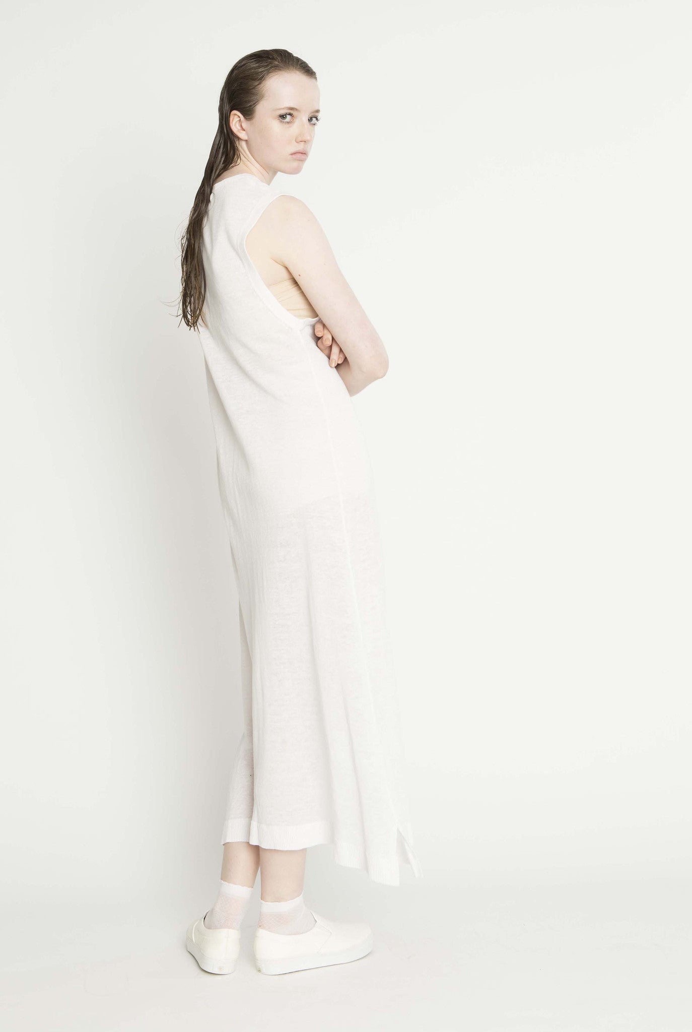 Relax Tank Dress, White