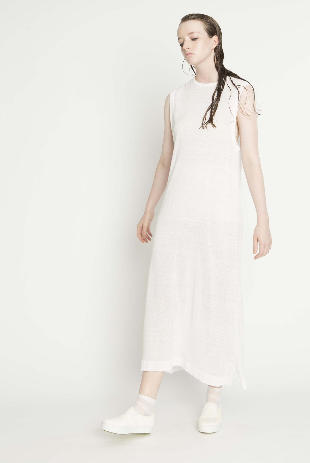 Relax Tank Dress, White