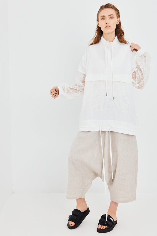 BLURRED WINDBREAKER, WHITE