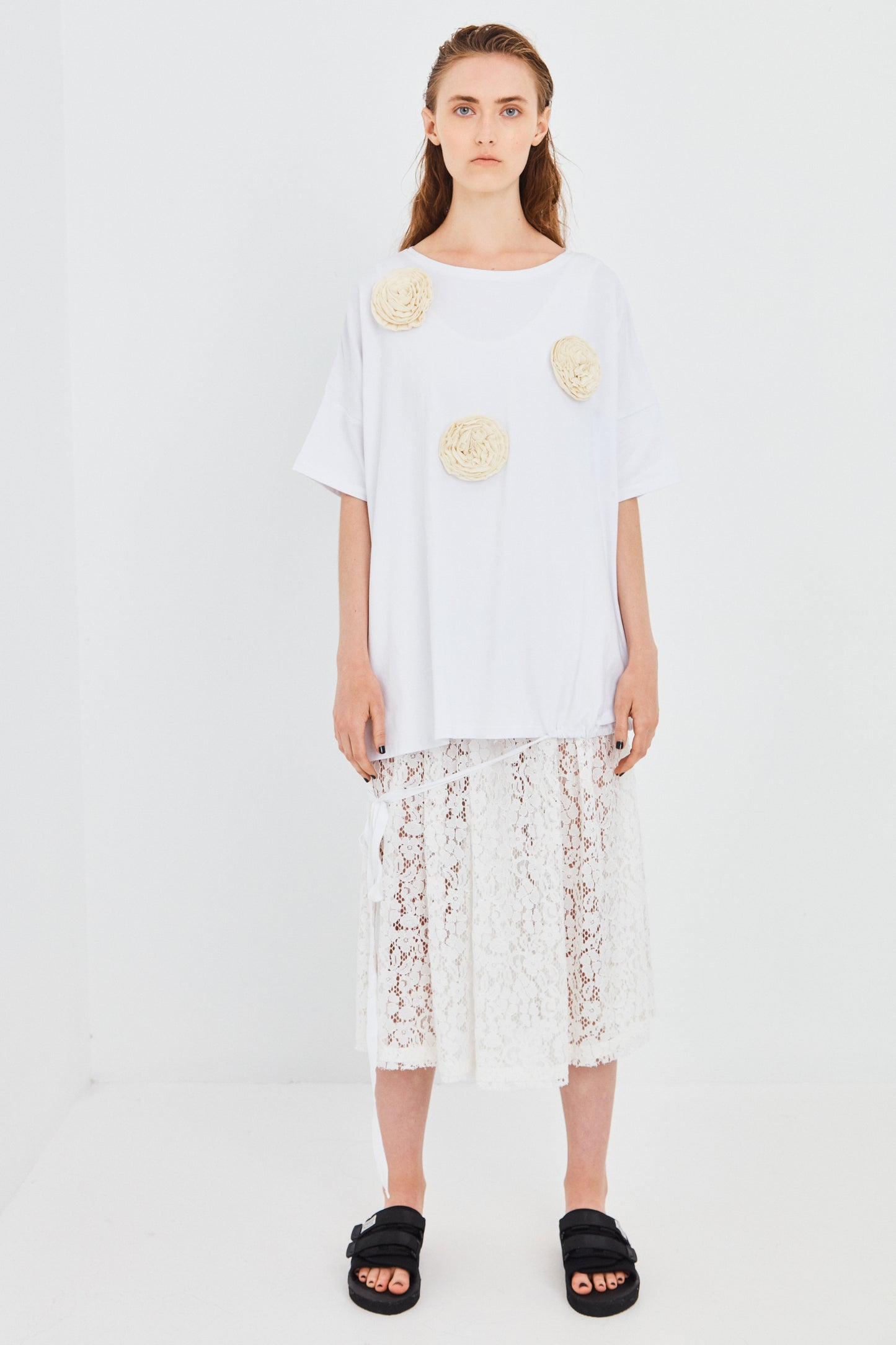 RAW FLOWER TEE, WHITE
