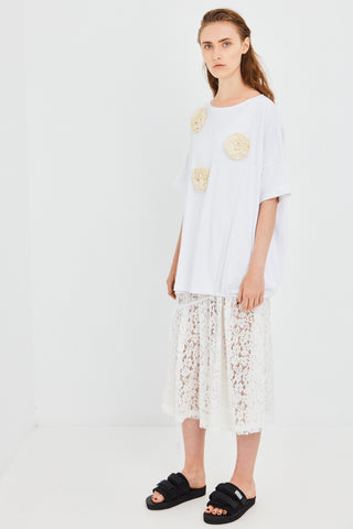 RAW FLOWER TEE, WHITE