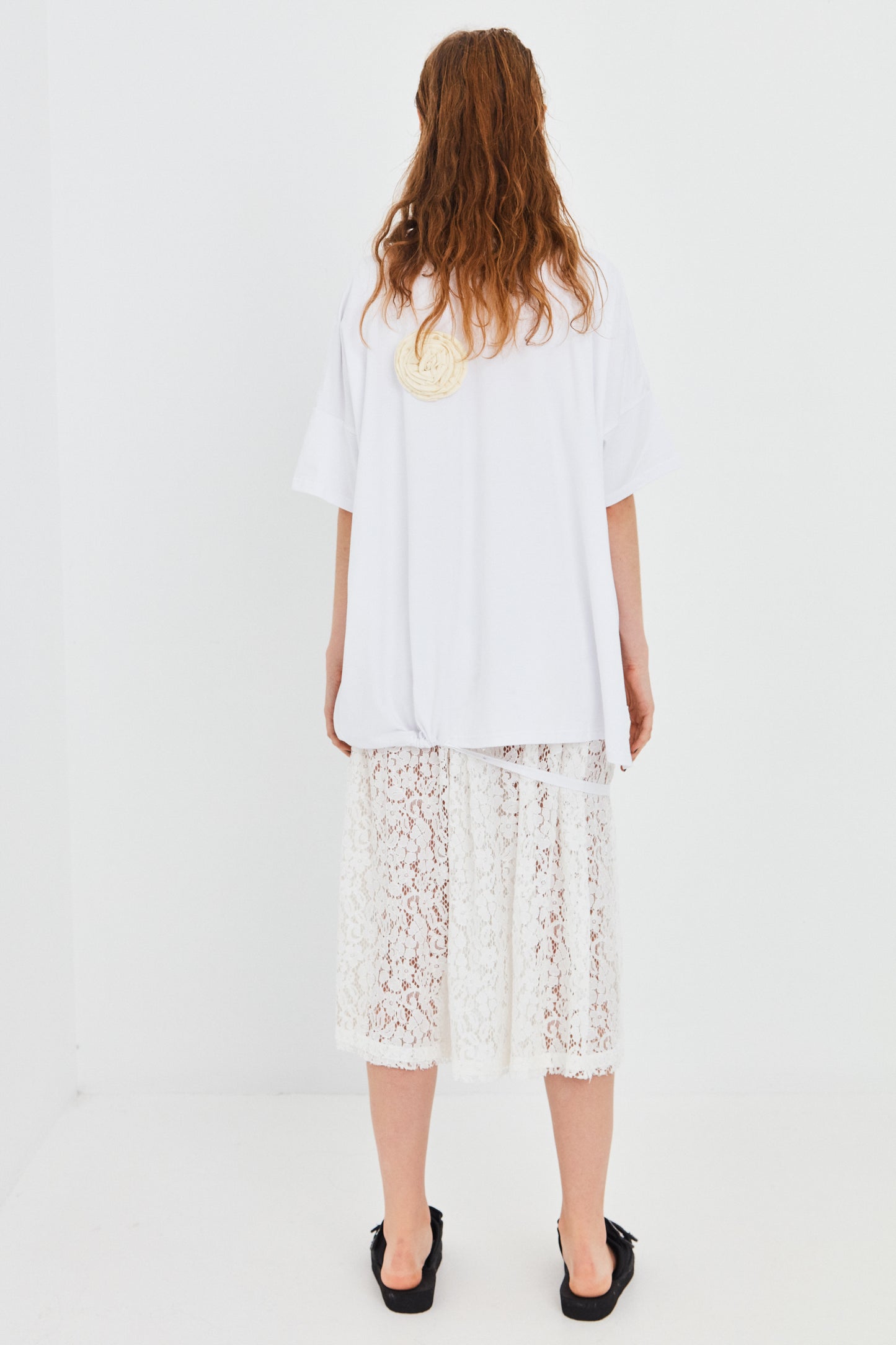 RAW FLOWER TEE, WHITE