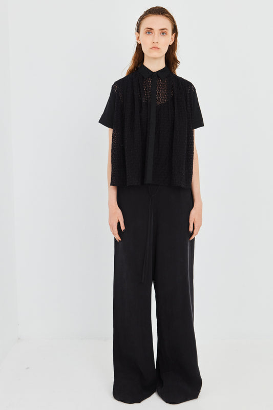 BLURRED BLOUSE, BLACK