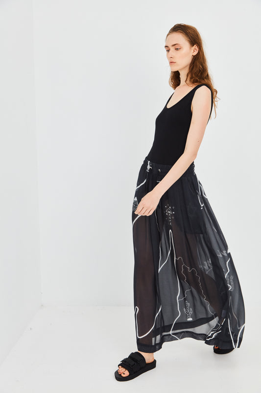 FIELDS OF JOY SKIRT, BLACK