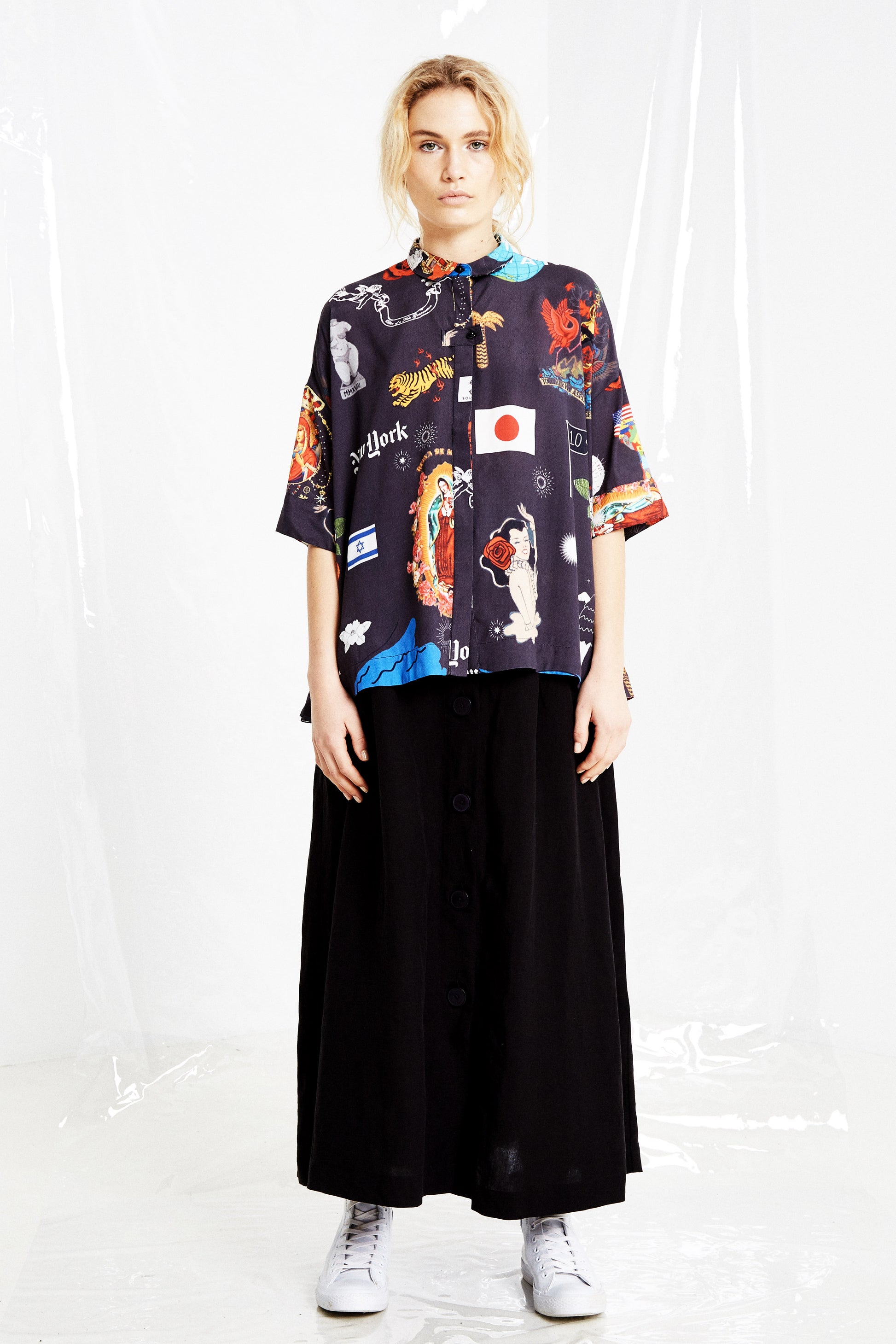 Human Kind Blouse, Black Print