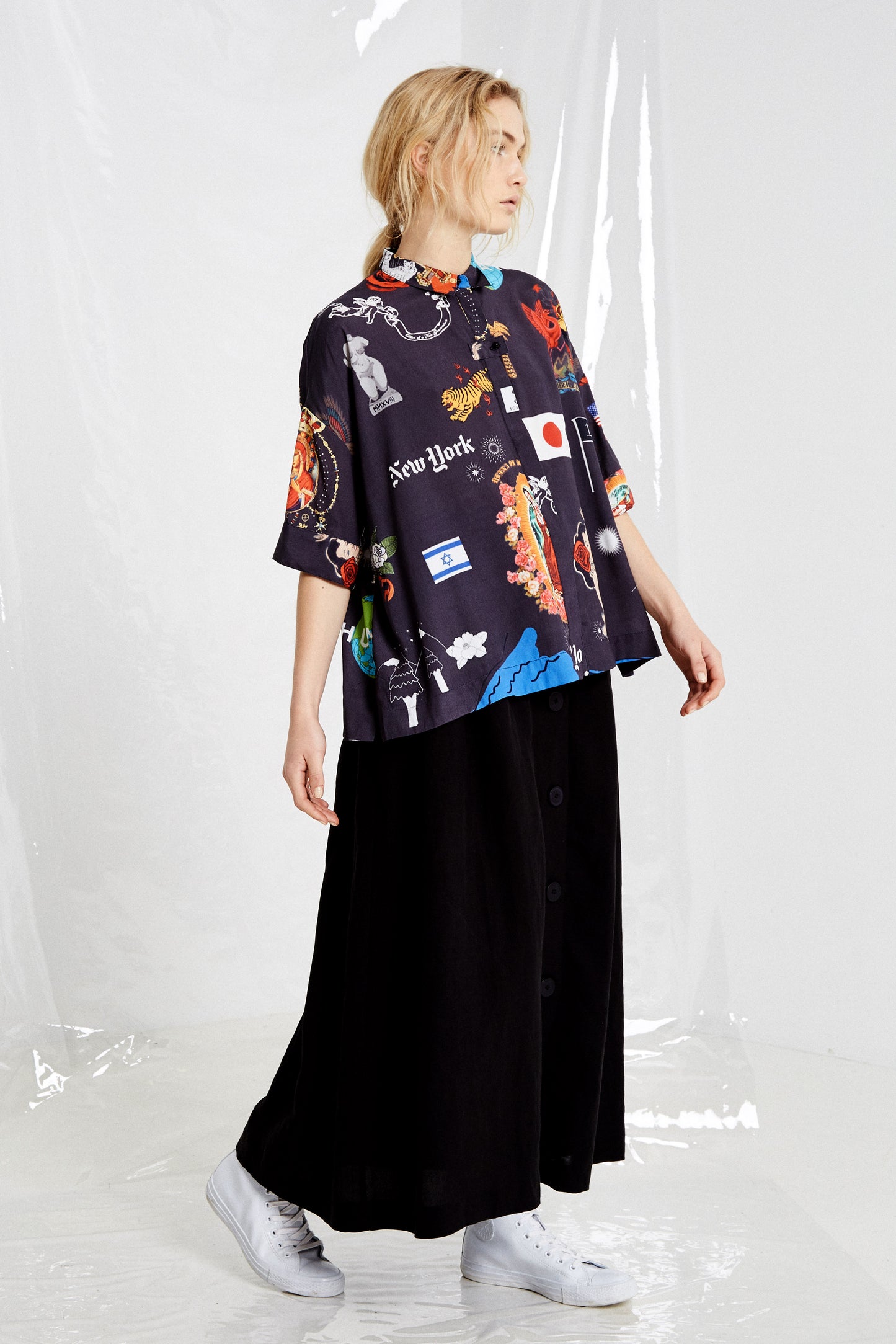 Human Kind Blouse, Black Print