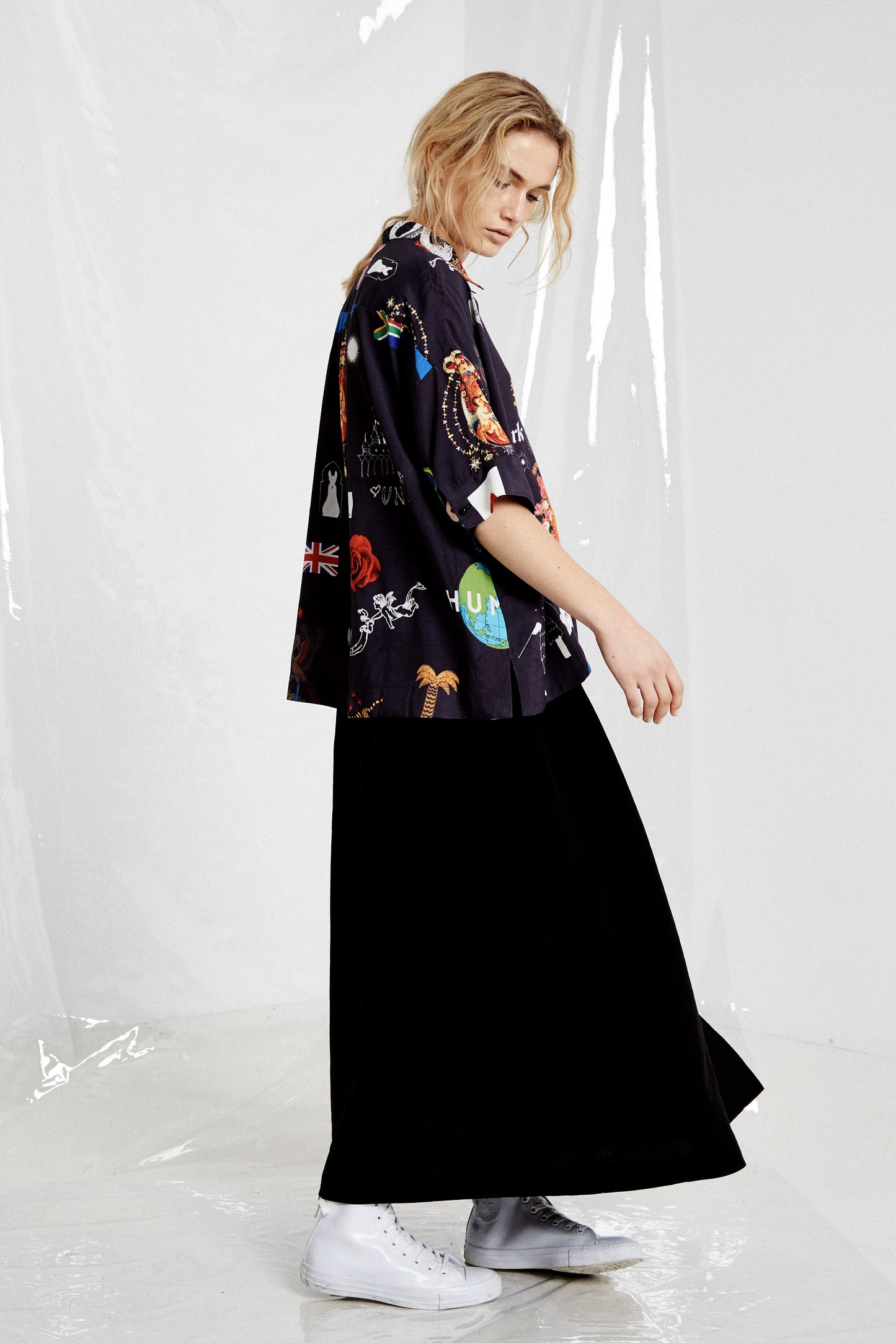 Human Kind Blouse, Black Print