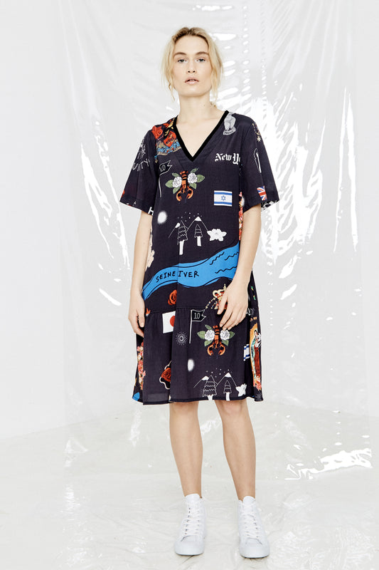 Human Kind T Dress, Black